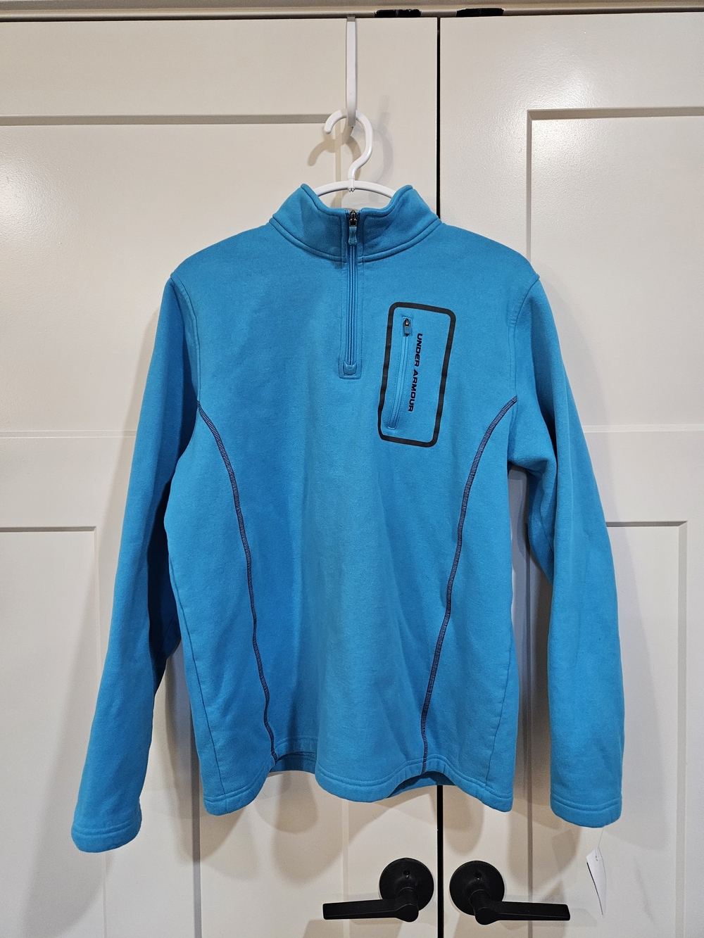 Under Armour Men’s Turquoise Quarter-Zip Fleece Pullover